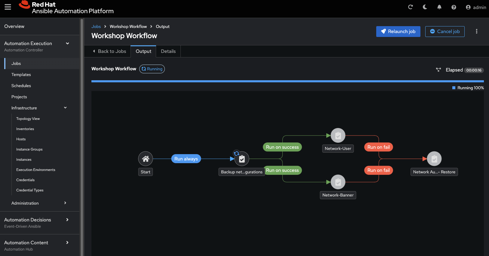 workflow job launched