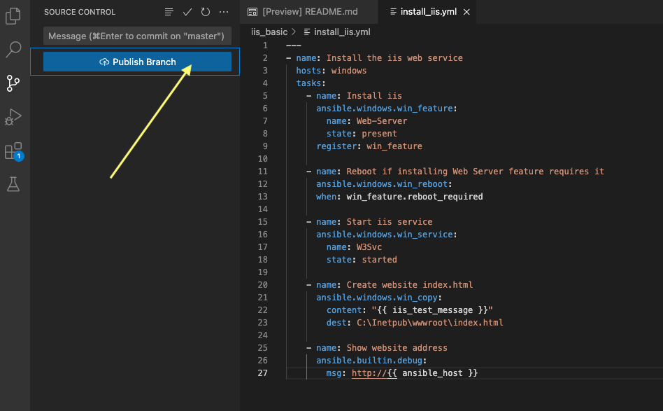 Git Publish Branch