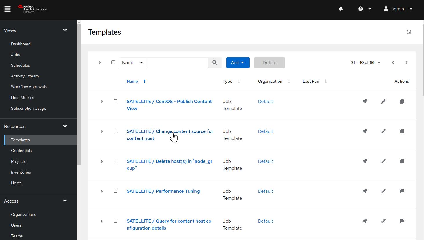 Satellite Change content source for content host