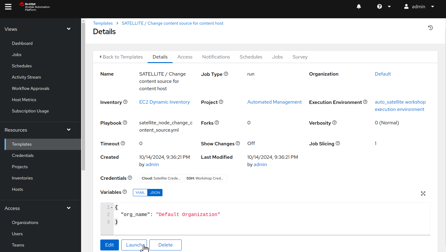 Satellite Change content source for content host