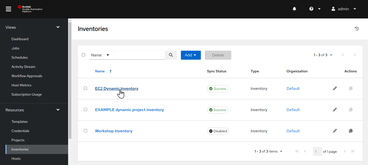 Controller inventories