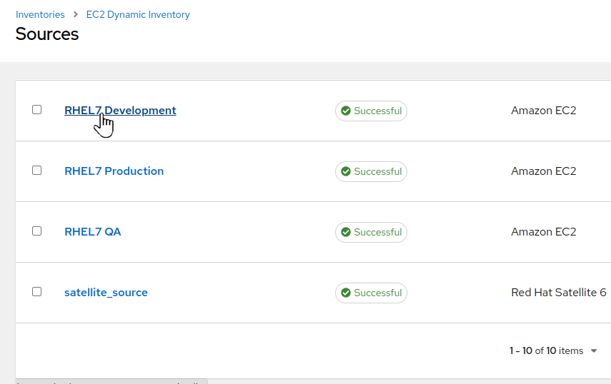 Controller inventories sources